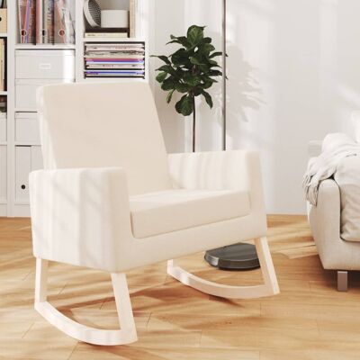 Schaukelstuhl Creme Stoff Vidaxl Schaukelstuhl Creme Stoff Vidaxl