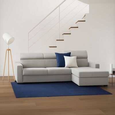 Talamo Italia Festes Sofa Marica, Ecksofa, 100% Made In Italy, Sofa Im Wohnzimmer Mit Chaiselongue, In Gepolstertem Stoff - Rechte Containerhalbinsel, Mit Standard-armlehnen, Cm 280x95h85, Grau Talamo Italia Festes Sofa Marica, Ecksofa, 100% Made In Italy, Sofa Im Wohnzimmer Mit Chaiselongue, In Gepolstertem Stoff - Rechte Containerhalbinsel, Mit Standard-armlehnen, Cm 280x95h85, Grau