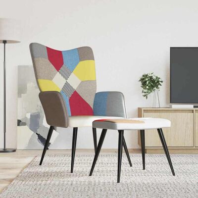 Vidaxl Relaxing Chair With A Stool Patchwork Fabric Vidaxl Relaxing Chair With A Stool Patchwork Fabric