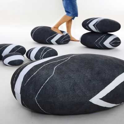 Stein Felsen Muster Kieselstein Kopfkissen, Akzent Bodenkissen, Kinder Spielen Dekokissen, Zuhause Natur Dekorations Kissen, Hintergrund Requisiten Kissen, Ottomane Und Poufs, Velours, 7 Stück - Schwarze Weiße Riemen - Vercart Stein Felsen Muster Kieselstein Kopfkissen, Akzent Bodenkissen, Kinder Spielen Dekokissen, Zuhause Natur Dekorations Kissen, Hintergrund Requisiten Kissen, Ottomane Und Poufs, Velours, 7 Stück - Schwarze Weiße Riemen - Vercart