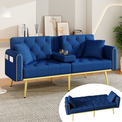 SANS MARQUE Doppelt Ausklappbares Schlafsofa – 175x80x73,5 Cm – 31 Kg – Aus Samt – Flexibel Und Komfortabel – Multifunktionales Design – Durchdachte Details SANS MARQUE Doppelt Ausklappbares Schlafsofa – 175x80x73,5 Cm – 31 Kg – Aus Samt – Flexibel Und Komfortabel – Multifunktionales Design – Durchdachte Details
