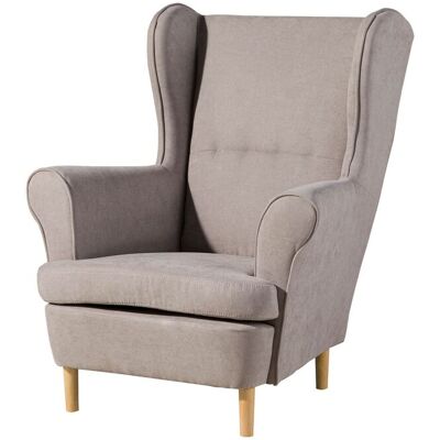 Massivmoebel24 Ohrensessel 71x74x105 Taupe Scandi 110 Massivmoebel24 Ohrensessel 71x74x105 Taupe Scandi 110