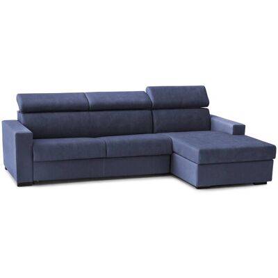 Talamo Italia Schlafsofa Alberta, Ecksofa, 100% Made In Italy, Sofa Mit Drehöffnung, Mit Rechter Containerhalbinsel, Mit Standard-armlehnen, Cm 280x95h85, Blau Talamo Italia Schlafsofa Alberta, Ecksofa, 100% Made In Italy, Sofa Mit Drehöffnung, Mit Rechter Containerhalbinsel, Mit Standard-armlehnen, Cm 280x95h85, Blau