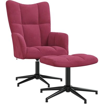 Relaxsessel Mit Hocker Weinrot Samt Vidaxl Relaxsessel Mit Hocker Weinrot Samt Vidaxl