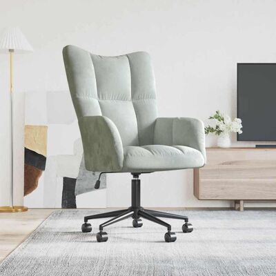 Relaxsessel Hellgrau Samt - Vidaxl Relaxsessel Hellgrau Samt - Vidaxl