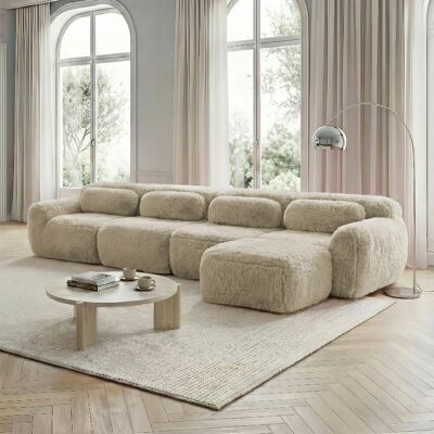 SANS MARQUE 4-sitzer L-förmiges Sofa – 378x179x73 Cm – 77.7 Kg – Aus Plüsch – Premium-plüschstoffgenießen Sie Den – Gemütliches Wohnzimmer-sofa – Modell B SANS MARQUE 4-sitzer L-förmiges Sofa – 378x179x73 Cm – 77.7 Kg – Aus Plüsch – Premium-plüschstoffgenießen Sie Den – Gemütliches Wohnzimmer-sofa – Modell B