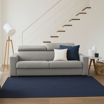Festes Sofa Leila, 2-sitzer-sofa, 100% Made In Italy, Sofa-wohnzimmer, Aus Gepolstertem Stoff, Mit Verstellbaren Kopfstützen Und Serienmäßigen Armlehnen, Cm 180x95h85, Grau - Talamo Italia Festes Sofa Leila, 2-sitzer-sofa, 100% Made In Italy, Sofa-wohnzimmer, Aus Gepolstertem Stoff, Mit Verstellbaren Kopfstützen Und Serienmäßigen Armlehnen, Cm 180x95h85, Grau - Talamo Italia