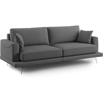 DIVANI.STORE Dorian Modernes Sofa Aus Weichem, Schmutzabweisendem Stoff T05 198 Cm Anthrazit DIVANI.STORE Dorian Modernes Sofa Aus Weichem, Schmutzabweisendem Stoff T05 198 Cm Anthrazit
