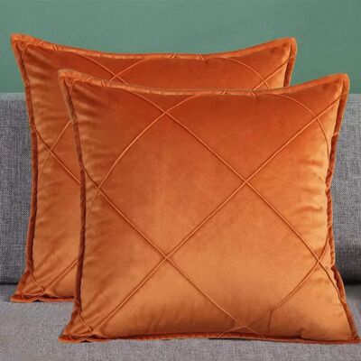 Minkurow Hochwertiges Samt-kissenbezug-set, Einfach, Weich, Dekorativer Kissenbezug Für Sofa (45 X 45 Cm (2 Orange)) Minkurow Hochwertiges Samt-kissenbezug-set, Einfach, Weich, Dekorativer Kissenbezug Für Sofa (45 X 45 Cm (2 Orange))
