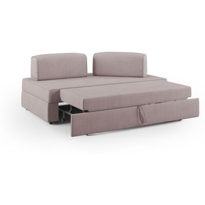 DIVANI.STORE Liberty Sofa Ohne Ausziehbarer Ottomane Mit Beweglichen Rückenlehnen Aus Weichem Wasserfestem Stoff T02 160 Cm Rosa DIVANI.STORE Liberty Sofa Ohne Ausziehbarer Ottomane Mit Beweglichen Rückenlehnen Aus Weichem Wasserfestem Stoff T02 160 Cm Rosa