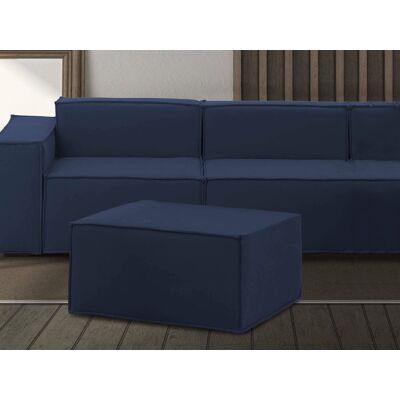 Puff Barbara, Ottomane Im Wohnzimmer, 100% Made In Italy, Relaxsessel Aus Gepolstertem Stoff, Cm 80x70h43, Blau - Talamo Italia Puff Barbara, Ottomane Im Wohnzimmer, 100% Made In Italy, Relaxsessel Aus Gepolstertem Stoff, Cm 80x70h43, Blau - Talamo Italia