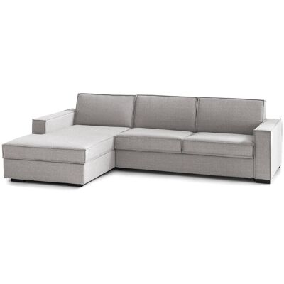 Talamo Italia Festes Sofa Perla, Ecksofa, 100% Made In Italy, Sofa Wohnzimmer Mit, Containerhalbinsel Links, Mit Schmalen Armlehnen, Cm 260x95h90, Grau Talamo Italia Festes Sofa Perla, Ecksofa, 100% Made In Italy, Sofa Wohnzimmer Mit, Containerhalbinsel Links, Mit Schmalen Armlehnen, Cm 260x95h90, Grau