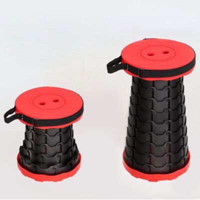 HALOYO Tragbarer Klapphocker, Einziehbarer Hocker Der Zweiten Generation, Campinghocker Angeln / Grillen / Indoor / Outdoor-rot HALOYO Tragbarer Klapphocker, Einziehbarer Hocker Der Zweiten Generation, Campinghocker Angeln / Grillen / Indoor / Outdoor-rot
