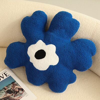 JUTE Inneneinrichtung Im Nordischen Stil, Zierkissen Mit Abstrakten Blumenmustern, Sofakissen, Kreative Unregelmäßige Formen, Minimalistische Rückenlehnen, Trendige Kissen Mit Ultraweichen Blauen Blüten. JUTE Inneneinrichtung Im Nordischen Stil, Zierkissen Mit Abstrakten Blumenmustern, Sofakissen, Kreative Unregelmäßige Formen, Minimalistische Rückenlehnen, Trendige Kissen Mit Ultraweichen Blauen Blüten.