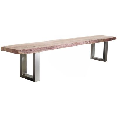 Massivmoebel24 - Baumbank Akazie 155x38x45 Natural Stone Lackiert Freeform 132 Massivmoebel24 - Baumbank Akazie 155x38x45 Natural Stone Lackiert Freeform 132