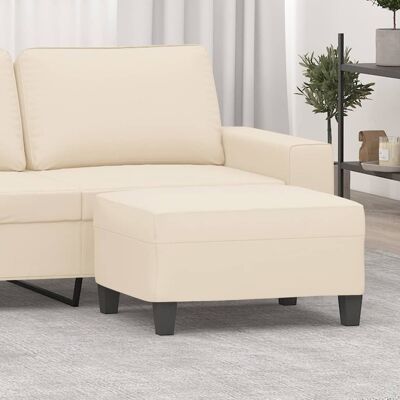 Vidaxl Beiger Mikrofaser gepolsterter Hocker - Fußhocker Vidaxl Beiger Mikrofaser gepolsterter Hocker - Fußhocker