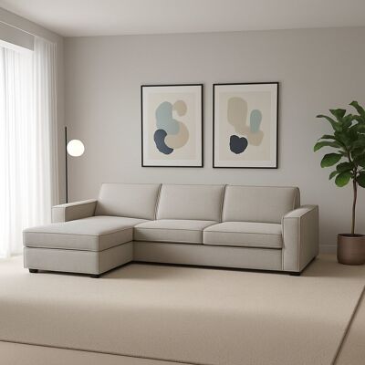 Festes Sofa Grazia, Ecksofa, 100% Made In Italy, Sofa Wohnzimmer Mit, Containerhalbinsel Links, Mit Standard-armlehnen, Cm 280x95h90, Turteltaube - Talamo Italia Festes Sofa Grazia, Ecksofa, 100% Made In Italy, Sofa Wohnzimmer Mit, Containerhalbinsel Links, Mit Standard-armlehnen, Cm 280x95h90, Turteltaube - Talamo Italia