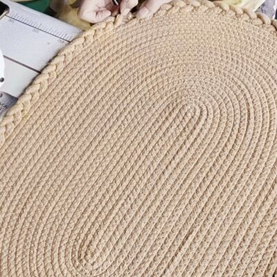JUTE Handgewebte Tatami-matte Für Gästezimmer, Büro Oder Wohnzimmer, Überwurf, Fußhocker, Baumwollkissen, Beige JUTE Handgewebte Tatami-matte Für Gästezimmer, Büro Oder Wohnzimmer, Überwurf, Fußhocker, Baumwollkissen, Beige