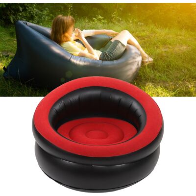 JUTE Beflocktes, Aufblasbares Pouf-sofa, Schlicht Und Geeignet Für Wohnzimmer, Schlafzimmer, Lesezimmer, Büro, Balkon, Reisen Im Freien Usw., Rot. JUTE Beflocktes, Aufblasbares Pouf-sofa, Schlicht Und Geeignet Für Wohnzimmer, Schlafzimmer, Lesezimmer, Büro, Balkon, Reisen Im Freien Usw., Rot.