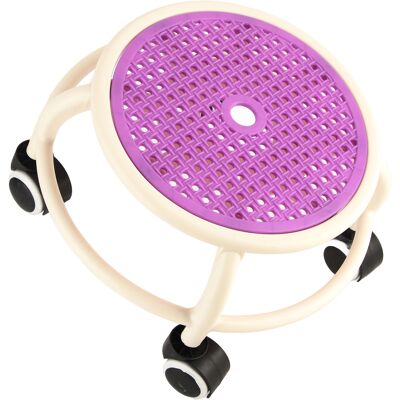 JUTE Wasserdichter Und Atmungsaktiver Runder Hocker Mit Rollen, Ideal Für Den Sommer, Lindert Rückenschmerzen, Geeignet Für Kinder Und Erwachsene, Elegante Lila Farbe. JUTE Wasserdichter Und Atmungsaktiver Runder Hocker Mit Rollen, Ideal Für Den Sommer, Lindert Rückenschmerzen, Geeignet Für Kinder Und Erwachsene, Elegante Lila Farbe.
