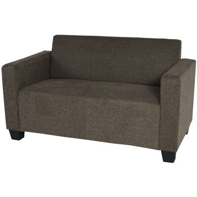 Hhg - 2er Sofa Couch Moncalieri Loungesofa Stoff/textil Braun Hhg - 2er Sofa Couch Moncalieri Loungesofa Stoff/textil Braun