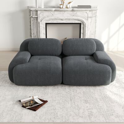 SANS MARQUE Loveseat-sofa – 208x103x70 Cm – 36.4 Kg – Aus Cord – Modulares Ecksofa – Premium-cordstoff-stoff: Tauchen Sie – Montagefreie Lieferung – Modell B SANS MARQUE Loveseat-sofa – 208x103x70 Cm – 36.4 Kg – Aus Cord – Modulares Ecksofa – Premium-cordstoff-stoff: Tauchen Sie – Montagefreie Lieferung – Modell B