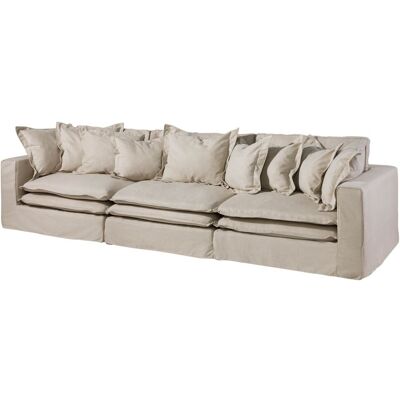Massivmoebel24 Sofa 3-sitzer 341x117x90 Beige Sylt Massivmoebel24 Sofa 3-sitzer 341x117x90 Beige Sylt
