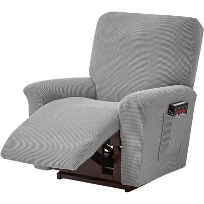 OEM Lablanc – 4er-set Stretch-sofabezüge – Für Relaxsessel, Relaxsessel Und Massagesessel, Elastan, Jacquardmuster, Hellgrau OEM Lablanc – 4er-set Stretch-sofabezüge – Für Relaxsessel, Relaxsessel Und Massagesessel, Elastan, Jacquardmuster, Hellgrau