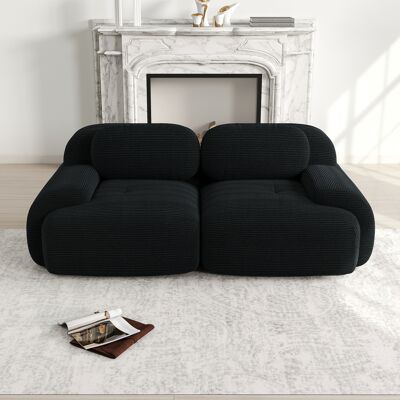 SANS MARQUE Loveseat-sofa – 208x103x70 Cm – 36.4 Kg – Aus Cord – Modulares Ecksofa – Premium-cordstoff-stoff: Tauchen Sie – Montagefreie Lieferung – Modell C SANS MARQUE Loveseat-sofa – 208x103x70 Cm – 36.4 Kg – Aus Cord – Modulares Ecksofa – Premium-cordstoff-stoff: Tauchen Sie – Montagefreie Lieferung – Modell C