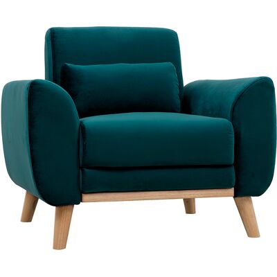 Miliboo - Design-sessel Stoff Petrolblau Ektor Miliboo - Design-sessel Stoff Petrolblau Ektor