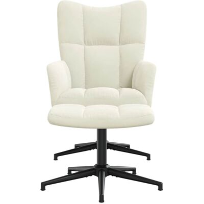 Relaxsessel Mit Hocker Cremeweiß Samt Vidaxl Relaxsessel Mit Hocker Cremeweiß Samt Vidaxl
