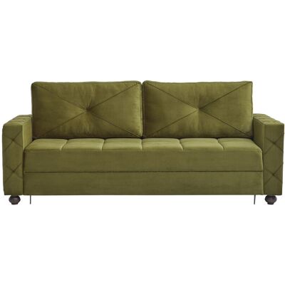 ABITARE Dreisitzer-schlafsofa 226 X 97 Cm Aus Grünem Stoff - Ariete ABITARE Dreisitzer-schlafsofa 226 X 97 Cm Aus Grünem Stoff - Ariete