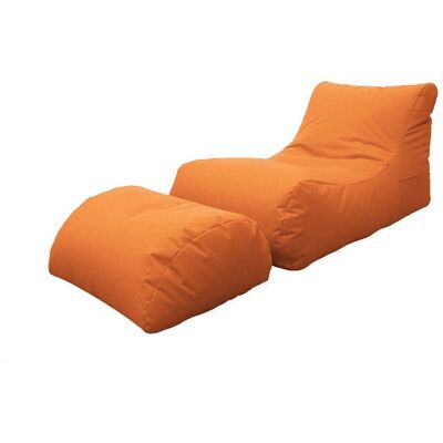 Talamo Italia Moderne Wohnzimmer-chaiselongue, Made In Italy, Sessel Mit Nylon-fußstütze, Gepolsterter Sitzpuff Für Schlafzimmer, 120x80h60 Cm, Farbe Orange Talamo Italia Moderne Wohnzimmer-chaiselongue, Made In Italy, Sessel Mit Nylon-fußstütze, Gepolsterter Sitzpuff Für Schlafzimmer, 120x80h60 Cm, Farbe Orange