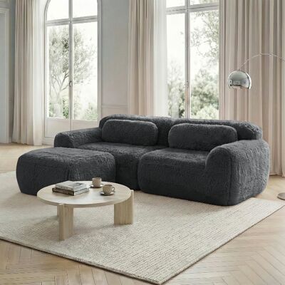 SANS MARQUE L-förmiges 2-sitzer Sofa – 204x179x73 Cm – 45.2 Kg – Aus Plüsch – Premium-plüschstoffgenießen Sie Den – Gemütliches Wohnzimmer-sofa SANS MARQUE L-förmiges 2-sitzer Sofa – 204x179x73 Cm – 45.2 Kg – Aus Plüsch – Premium-plüschstoffgenießen Sie Den – Gemütliches Wohnzimmer-sofa