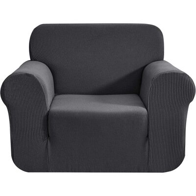 Tinor - 1-teiliger Sofabezug Mit Stretch-jacquard-armlehnen, Sesselbezug, Schutz Für Sofa, Couch, Wohnzimmerdekoration (1 Sitzer, Grau) Tinor - 1-teiliger Sofabezug Mit Stretch-jacquard-armlehnen, Sesselbezug, Schutz Für Sofa, Couch, Wohnzimmerdekoration (1 Sitzer, Grau)