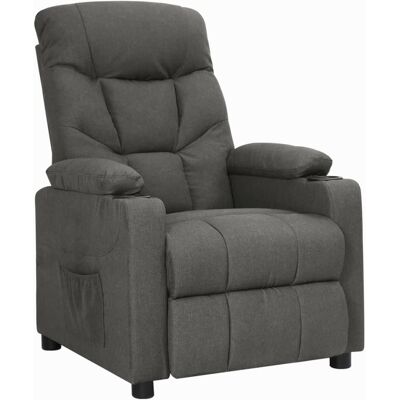 VIDAXL - Relaxsessel - Grau Stoff - Bequemer Sitz VIDAXL - Relaxsessel - Grau Stoff - Bequemer Sitz