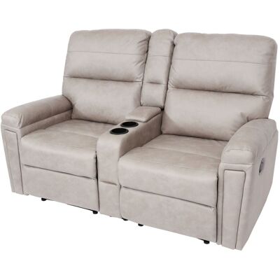 2er Kinosessel Hhg 371, Relaxsessel Fernsehsessel Sofa, Nosagfederung Getränkehalter Fach Stoff/textil Hellgrau 2er Kinosessel Hhg 371, Relaxsessel Fernsehsessel Sofa, Nosagfederung Getränkehalter Fach Stoff/textil Hellgrau