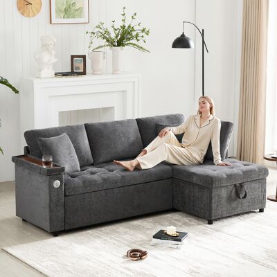 SANS MARQUE Modernes L-sofa – 209x130x84 Cm – 77.2 Kg – Aus Tissu – Mit 2 Kissen – Unser Ecksofa Rechts – So Bietet Es – Höchster Komfort – An Der SANS MARQUE Modernes L-sofa – 209x130x84 Cm – 77.2 Kg – Aus Tissu – Mit 2 Kissen – Unser Ecksofa Rechts – So Bietet Es – Höchster Komfort – An Der
