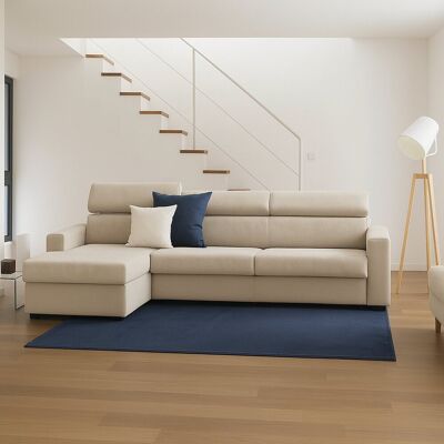 Festes Sofa Dndiay, Ecksofa, 100% Made In Italy, Sofa Im Wohnzimmer Mit Chaiselongue, Aus Gepolstertem Stoff - Linke Containerhalbinsel, Mit Standard-armlehnen, Cm 280x95h85, Beige - Dmora Festes Sofa Dndiay, Ecksofa, 100% Made In Italy, Sofa Im Wohnzimmer Mit Chaiselongue, Aus Gepolstertem Stoff - Linke Containerhalbinsel, Mit Standard-armlehnen, Cm 280x95h85, Beige - Dmora