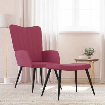 Relaxsessel Mit Hocker Weinrot Samt Vidaxl Relaxsessel Mit Hocker Weinrot Samt Vidaxl