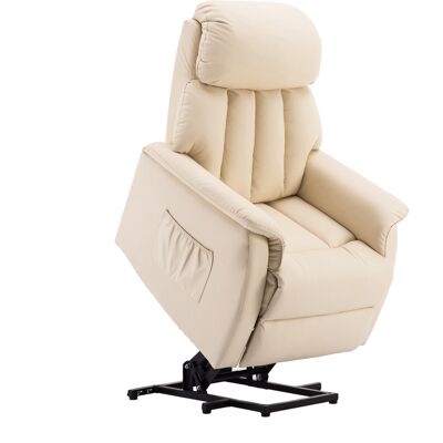 M Mcombo Elektrisch Aufstehhilfe Fernsehsessel Relaxsessel Elektrisch Verstellbar, Kunstleder, Creme 7299 M Mcombo Elektrisch Aufstehhilfe Fernsehsessel Relaxsessel Elektrisch Verstellbar, Kunstleder, Creme 7299