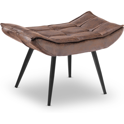 Mcombo - M Sitzhocker, Mit Kissen, Vintage Hocker, Mikrofaserstoff, 4742-2(braun) Mcombo - M Sitzhocker, Mit Kissen, Vintage Hocker, Mikrofaserstoff, 4742-2(braun)
