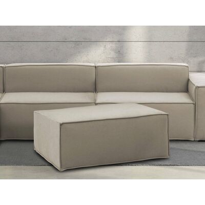 Puff Antonella, Ottomane Im Wohnzimmer, 100% Made In Italy, Relaxsessel Aus Gepolstertem Stoff, Cm 100x70h43, Turteltaube - Talamo Italia Puff Antonella, Ottomane Im Wohnzimmer, 100% Made In Italy, Relaxsessel Aus Gepolstertem Stoff, Cm 100x70h43, Turteltaube - Talamo Italia