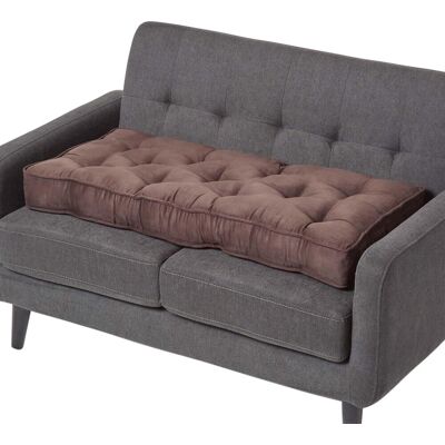 Sofa-auflage 100 X 48 Cm Mit Veloursbezug - Dickes Sitzkissen Braun - Homescapes Sofa-auflage 100 X 48 Cm Mit Veloursbezug - Dickes Sitzkissen Braun - Homescapes