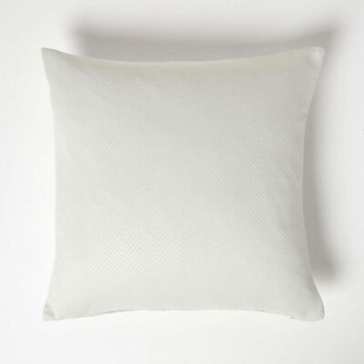 Homescapes - Kissenbezug Mit Zick-zack-muster, Creme, 45 X 45 Cm Homescapes - Kissenbezug Mit Zick-zack-muster, Creme, 45 X 45 Cm