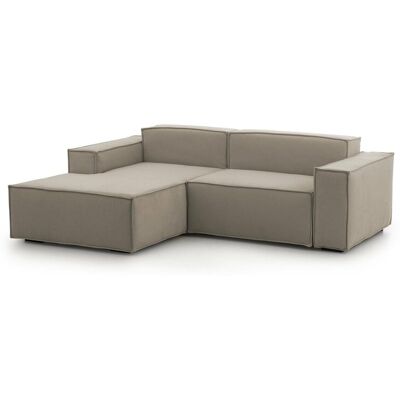 Talamo Italia Festes Sofa Nadia, Modulares 2-sitzer-sofa Mit Linker Halbinsel, 100% Made In Italy, Modernes Sofa Aus Stoff, Cm 220x170h70, Turteltaube Talamo Italia Festes Sofa Nadia, Modulares 2-sitzer-sofa Mit Linker Halbinsel, 100% Made In Italy, Modernes Sofa Aus Stoff, Cm 220x170h70, Turteltaube