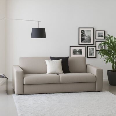 Festes Sofa Rosanna, Großes 2-sitzer-sofa, 100% Made In Italy, Wohnzimmersofa Aus Gepolstertem Stoff, Mit Standard-armlehnen, Cm 200x95h90, Turteltaube - Talamo Italia Festes Sofa Rosanna, Großes 2-sitzer-sofa, 100% Made In Italy, Wohnzimmersofa Aus Gepolstertem Stoff, Mit Standard-armlehnen, Cm 200x95h90, Turteltaube - Talamo Italia