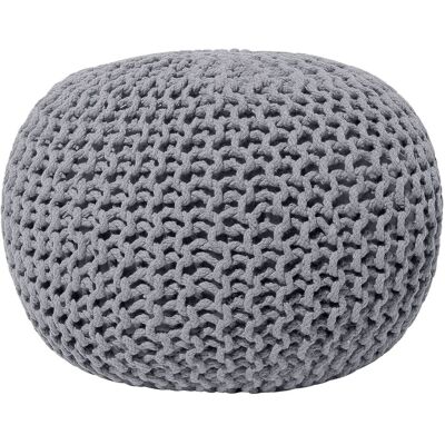 BELIANI Pouf Conrad Baumwolle Grau BELIANI Pouf Conrad Baumwolle Grau