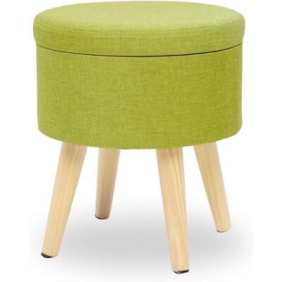 Minkurow Pouf Hocker Stoff Aufbewahrungstruhe Runder Fußhocker Design Wohnzimmer Moderner Stuhl Leinensitz Geruhte Farbe Holzbeine Mit Deckel Grün Minkurow Pouf Hocker Stoff Aufbewahrungstruhe Runder Fußhocker Design Wohnzimmer Moderner Stuhl Leinensitz Geruhte Farbe Holzbeine Mit Deckel Grün
