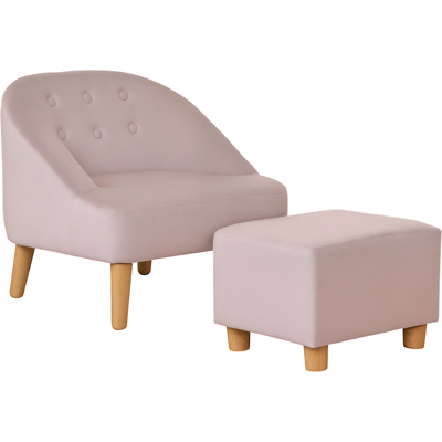 Kindersessel Kindersofa Mit Fußhocker Kindercouch Ab 3 Jahren Kindermöbel Kinderzimmer Samtoptik Eukalyptusholz Rosa 51 X 51 X 50 Cm - Homcom Kindersessel Kindersofa Mit Fußhocker Kindercouch Ab 3 Jahren Kindermöbel Kinderzimmer Samtoptik Eukalyptusholz Rosa 51 X 51 X 50 Cm - Homcom
